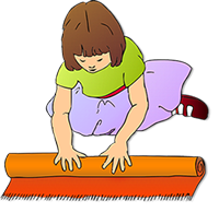 Girl Rolling Mat