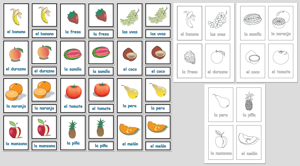 Frutas montessori online